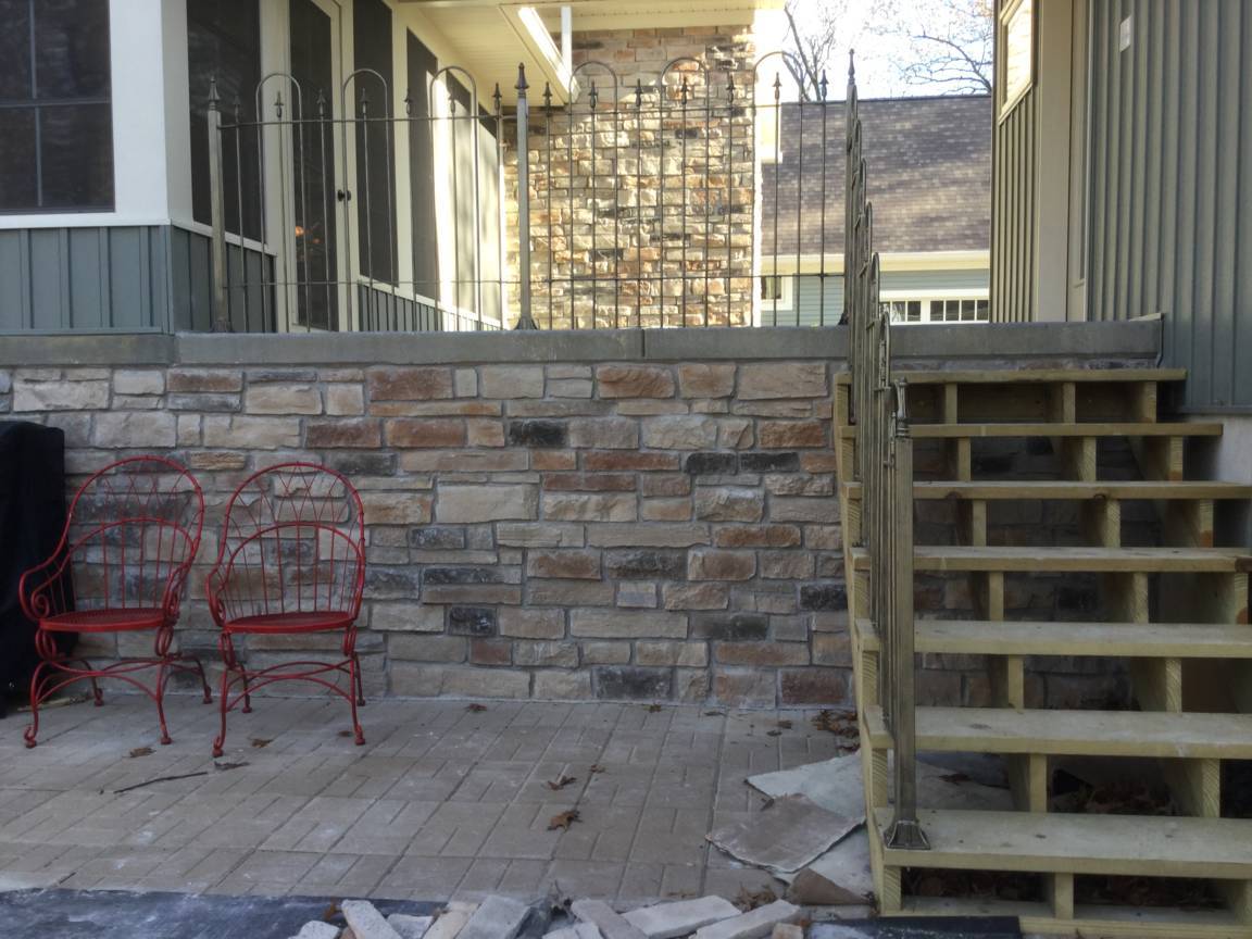 7 Step Stair Railing - Historic Wrought Iron Look