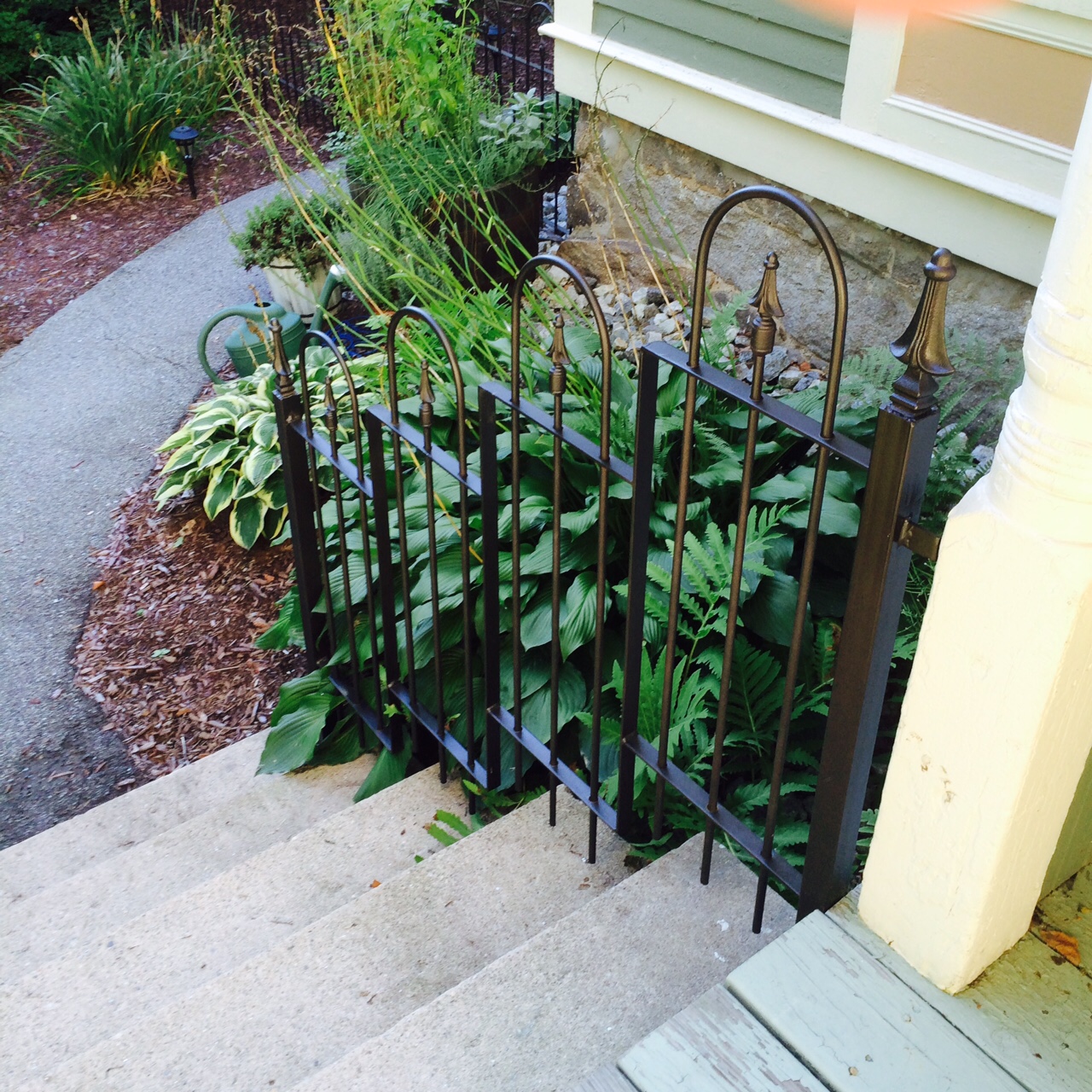 7 Step Stair Railing - Historic Wrought Iron Look