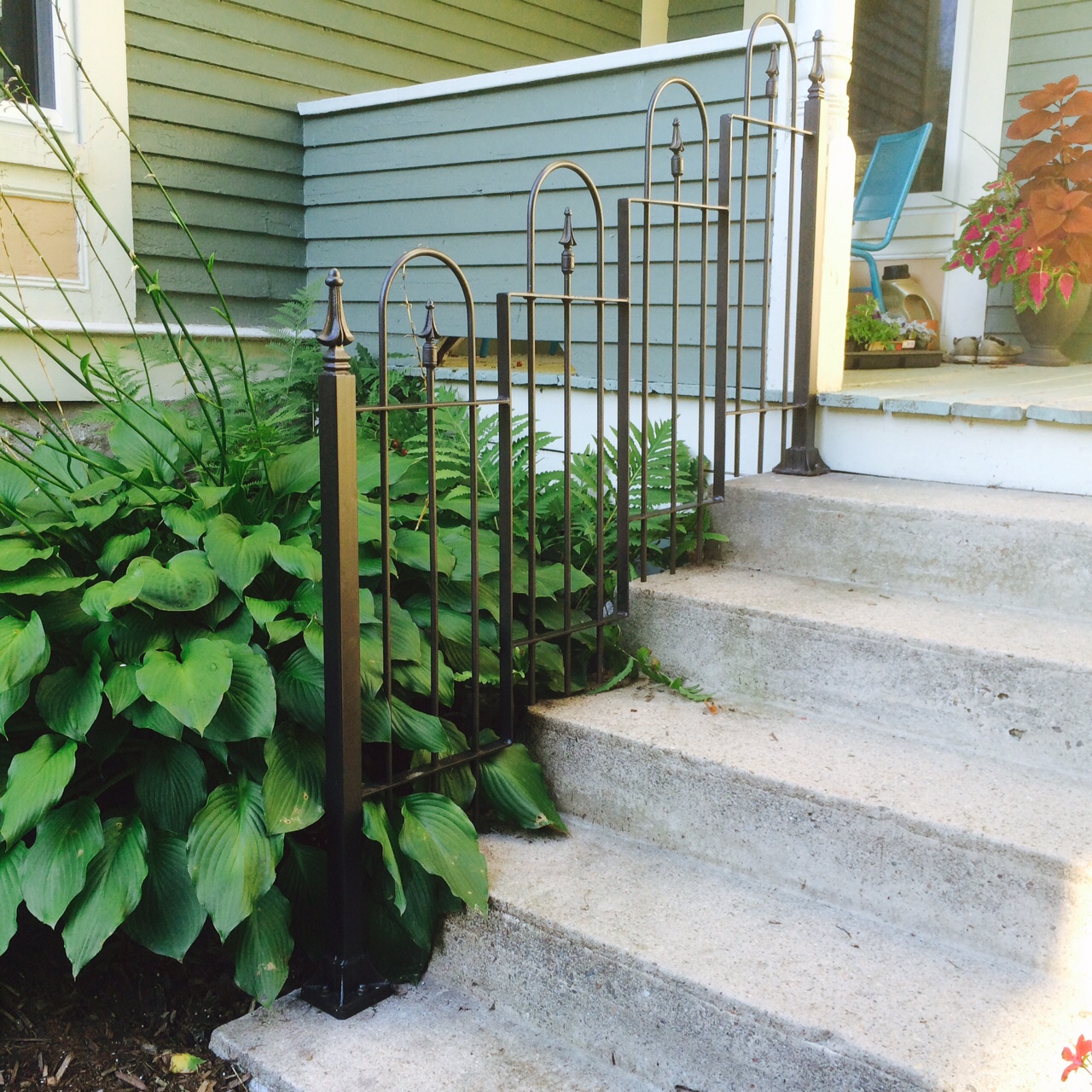 7 Step Stair Railing - Historic Wrought Iron Look