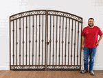 Wrought Iron 6ft Tall x 8ft Wide Center Divide Donovan Driveway Gate