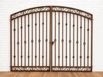 Wrought Iron 6ft Tall x 8ft Wide Center Divide Donovan Driveway Gate