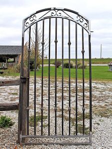 Wrought Iron Delaware Handmade Yard Gate - 6 x 48