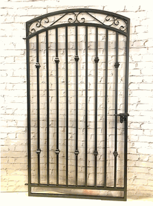 Wrought Iron Delaware Handmade Yard Gate - 6 x 48