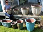 8 Wheaton Pottery Flower Pot - Outdoor Planter - OUT OF STOCK
