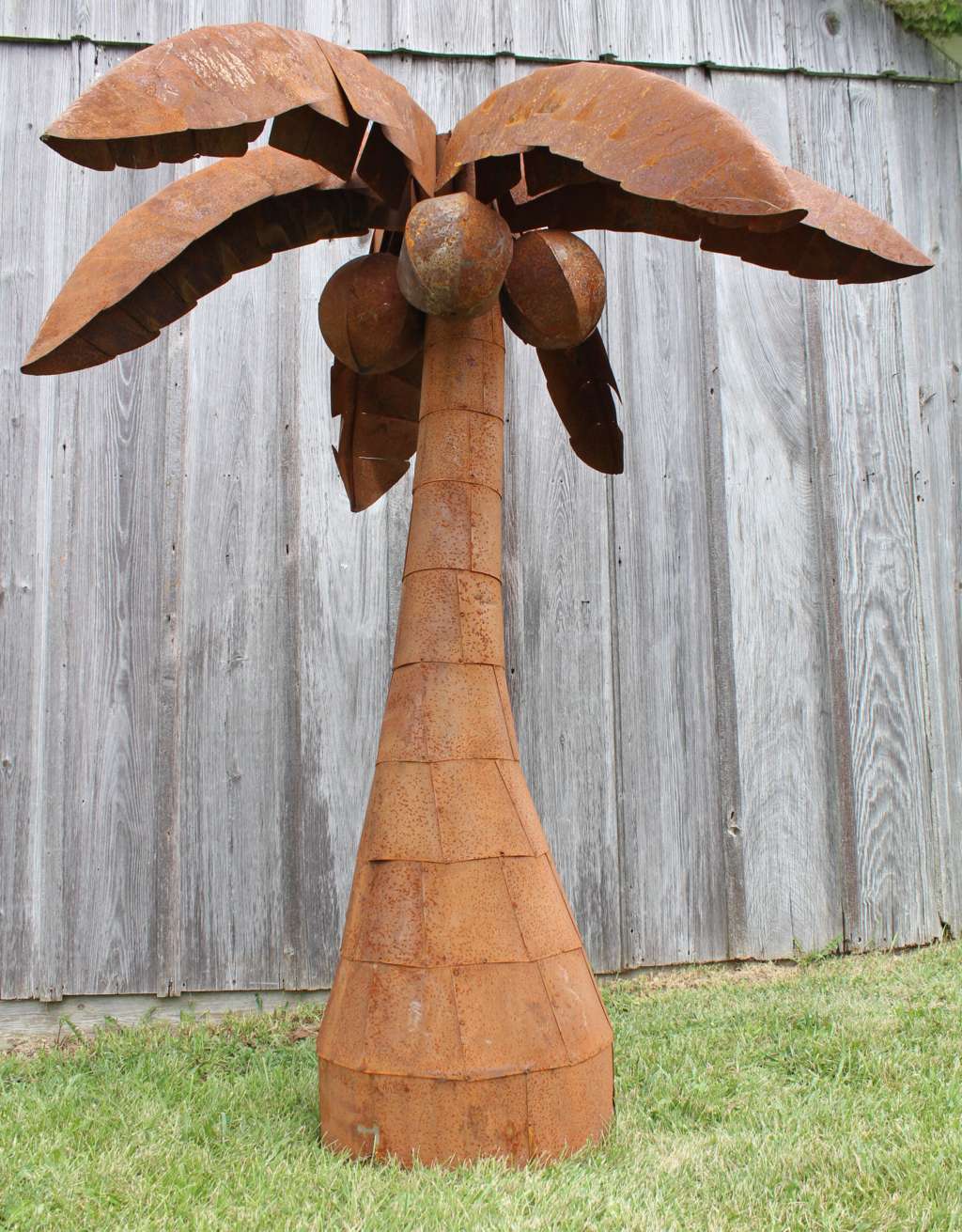 90" Metal Palm Tree Lawn Decor Tropical Resort Decor