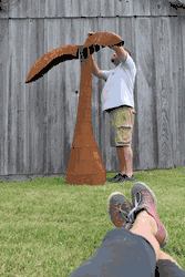 90" Metal Palm Tree Lawn Decor - Tropical Resort Decor