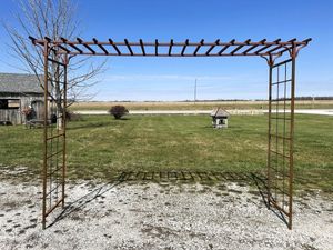 92t Double Wide Wrought Iron Mission Arbor