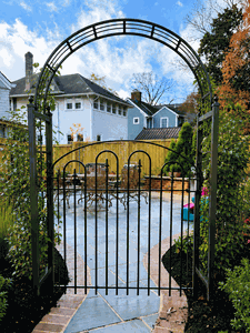 Wrought Iron Dome Arbor Gate Entrance - Home & Garden Arch
