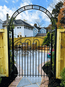 Wrought Iron Dome Arbor Gate Entrance - Home & Garden Arch