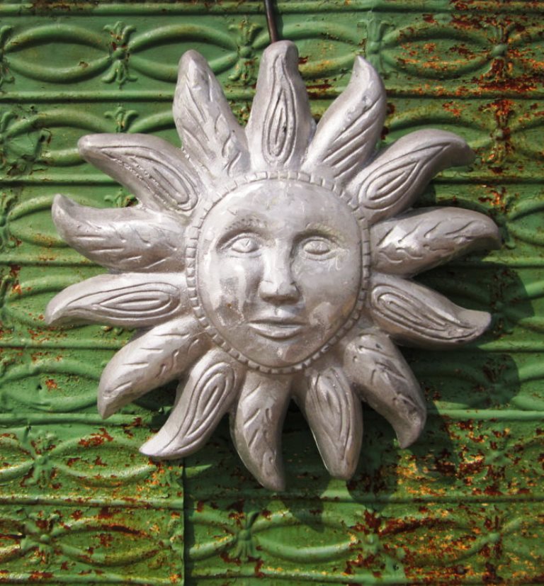 20" Aluminum Rising Sun Wall Decor
