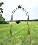 Anna Wrought Iron Narrow Arbor - Solid Metal Garden Arch 
