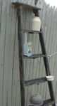 Tall 10 Step Rustic Wooden Ladder Shelf OUT OF STOCK