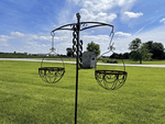 Arden Double Shepherds Hook - Metal Garden Flower Display Stand