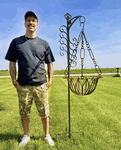 Arden Double Shepherds Hook - Metal Garden Flower Display Stand