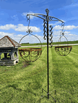 Arden Double Shepherd's Hook - Metal Garden Flower Display Stand