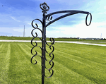Arden Single Shepherd's Hook - Metal Garden Flower Display Stand