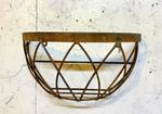 LG Lila Wrought Iron Half Wall Basket - Rustic Display