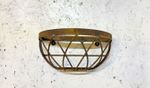 Small Lila Wrought Iron Half Wall Basket - Rustic Look