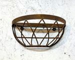 Small Lila Wrought Iron Half Wall Basket - Rustic Look