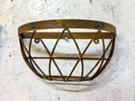 Med. Lila Wrought Iron Half Wall Basket - Rustic Decor