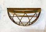 Med. Lila Wrought Iron Half Wall Basket - Rustic Decor
