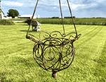 Wrought Iron Large Bouquet Hanging Planter Basket