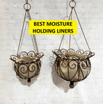 Wrought Iron Large Bouquet Hanging Planter Basket