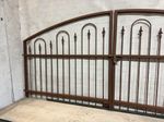 Big 9ft Center Divide Missoula Handcrafted Metal Driveway Gate