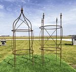 4 Finial Blossom Obelisk Flower Support - 17dia Container Garden Topiary