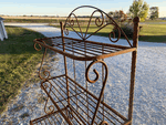 Large Heavy Duty Wrought Iron Rustic Shelving Bakers Rack