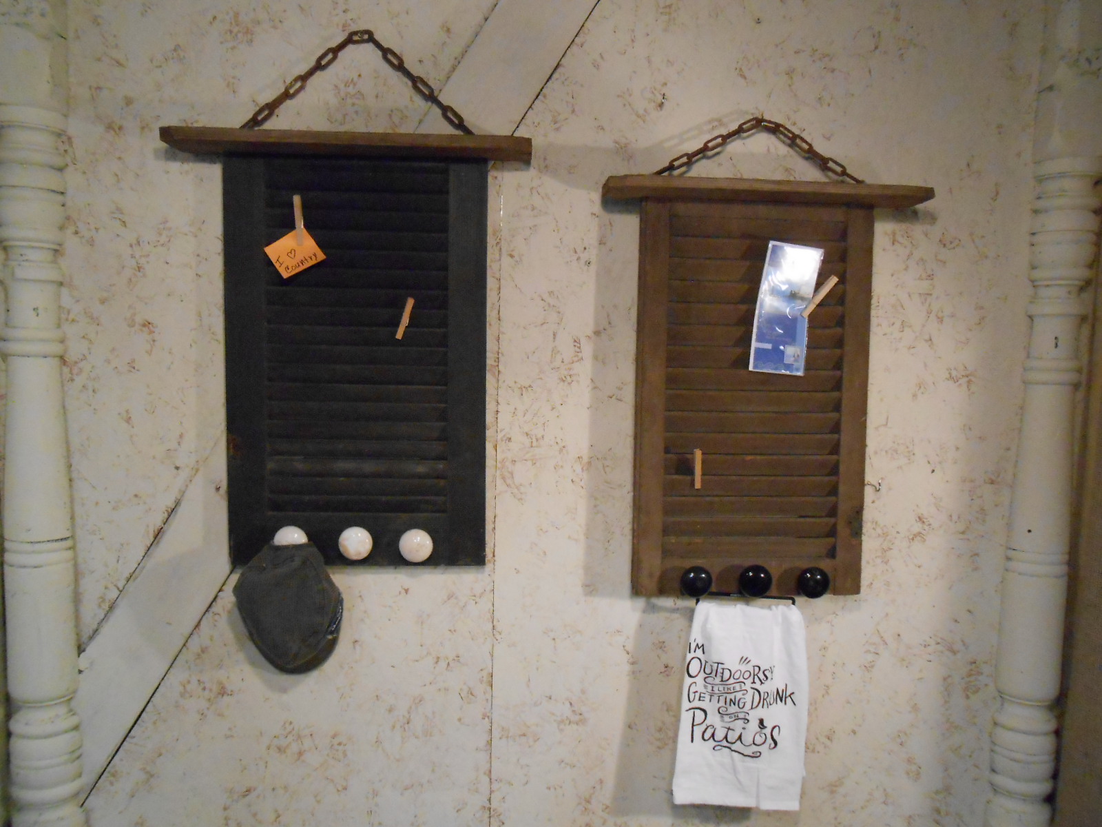 Brown Memo Board Shelf All Vintage Antique Parts