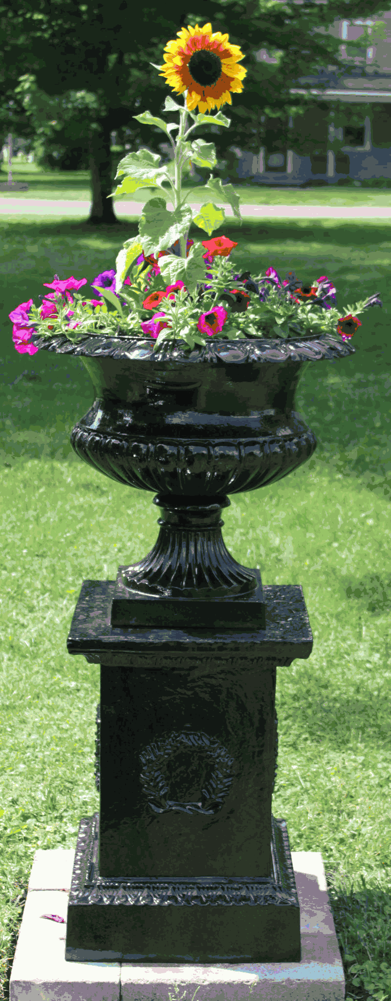 Cast Iron Urns Make Beautiful Flowers