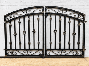Wrought Iron 3ft Tall x 6ft Wide Center Divide Donovan Entry Gate