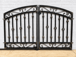 Wrought Iron 3ft Tall x 6ft Wide Center Divide Donovan Entry Gate