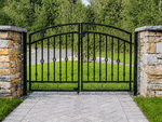 Wrought Iron 4ft Tall x 6ft Wide Center Divide Donovan Entry Gate