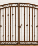 Wrought Iron 5ft Tall x 8ft-9ft Wide Center Divide Donovan Gate