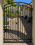 Wrought Iron 6ft Tall x 4.5ft Wide Center Divide Donovan Entry Gate