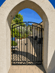 Wrought Iron 6ft Tall x 4.5ft Wide Center Divide Donovan Entry Gate