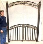 Framed Metal Circle Top Gate Header - Wall Art