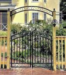 Framed Metal Circle Top Gate Header - Wall Art