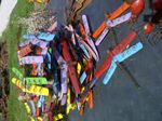 Colorful Tin Dragonfly Yard Art Garden Stake - Recycled Metal