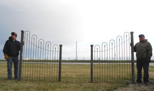 Custom Iron Fencing With Arched Top and Posts