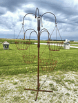 Deluxe 8 Hanging Basket Stand - Rustic Yard Display