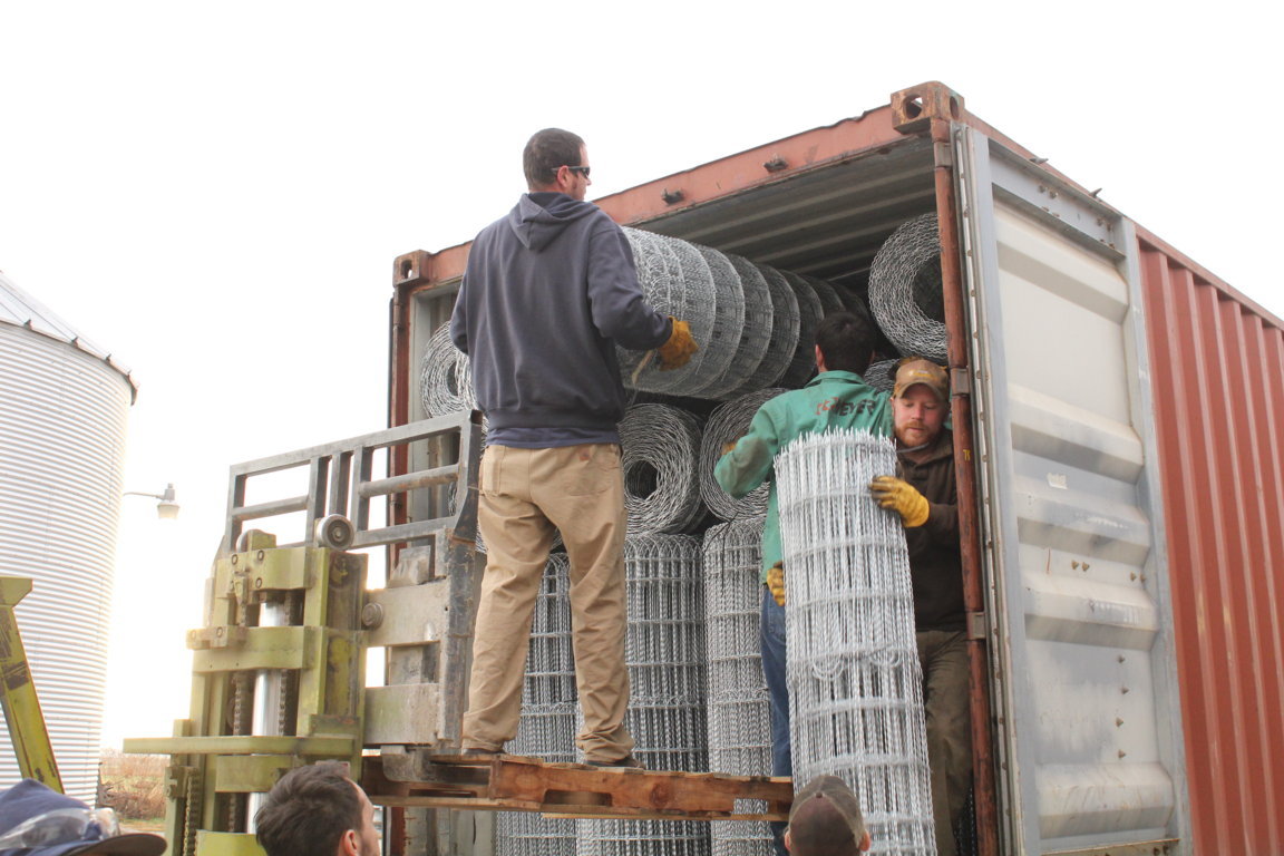 Double Loop Galvanized 25' Roll x 4' Tall Wire Fence Roll