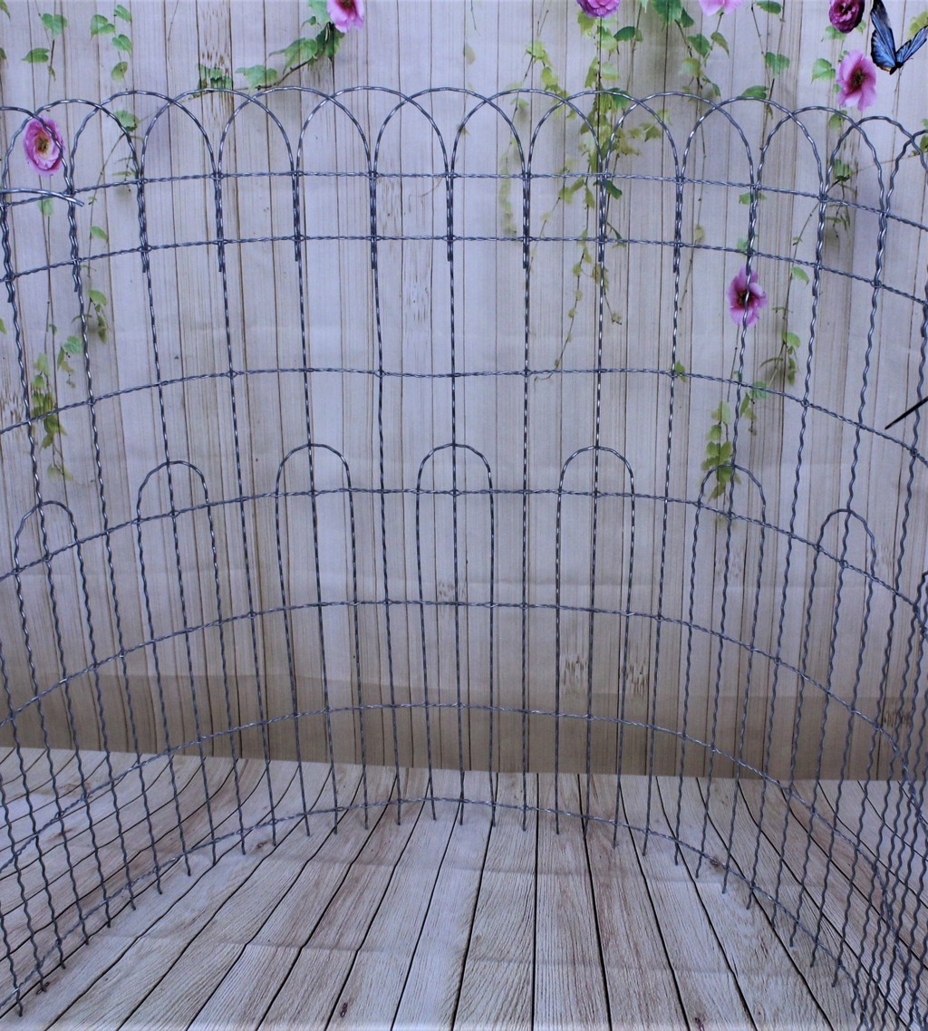 Double Loop Galvanized Wire Fence Antique Style Fencing A Rustic Garden