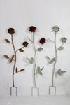 Double Rose Stake - Iron Garden Flowers