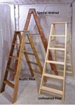 Vintage Wood Look Double Step Ladder Shelving - 6 Steps