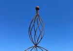 Double Swirl Wrought Iron Obelisk - Metal Garden Plant Support