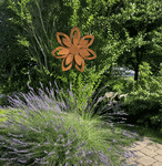 Extra Large 35 Rusty Metal Flower Decorative Wall Decoration