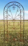 75" Wrought Iron Extra Large Heart Trellis for Garden